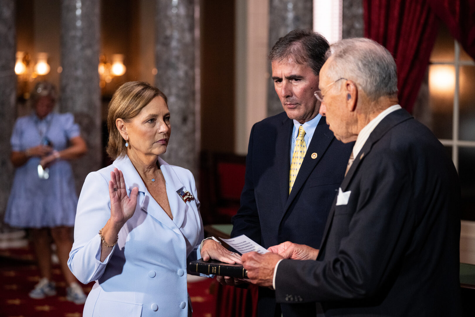 Darline Graham sworn in to the Senate as first sister to succeed a brother