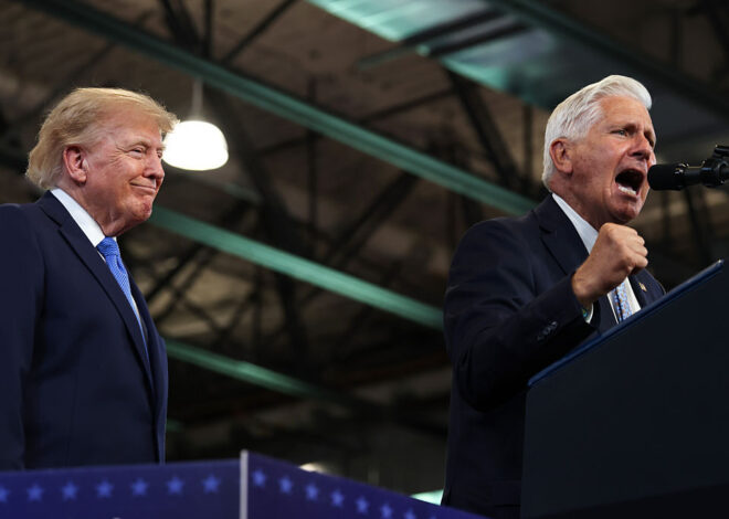Trump paints Blakeman as tough on crime with cops as backdrop at New York rally