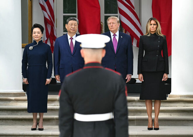 Amid surreal scenes, Trump flashes force and ‘friendship’ with China’s Xi